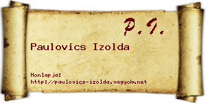 Paulovics Izolda névjegykártya